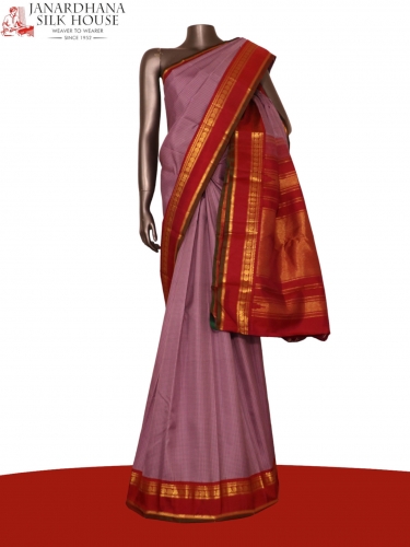Traditional Checks Kanjeevaram Silk Saree